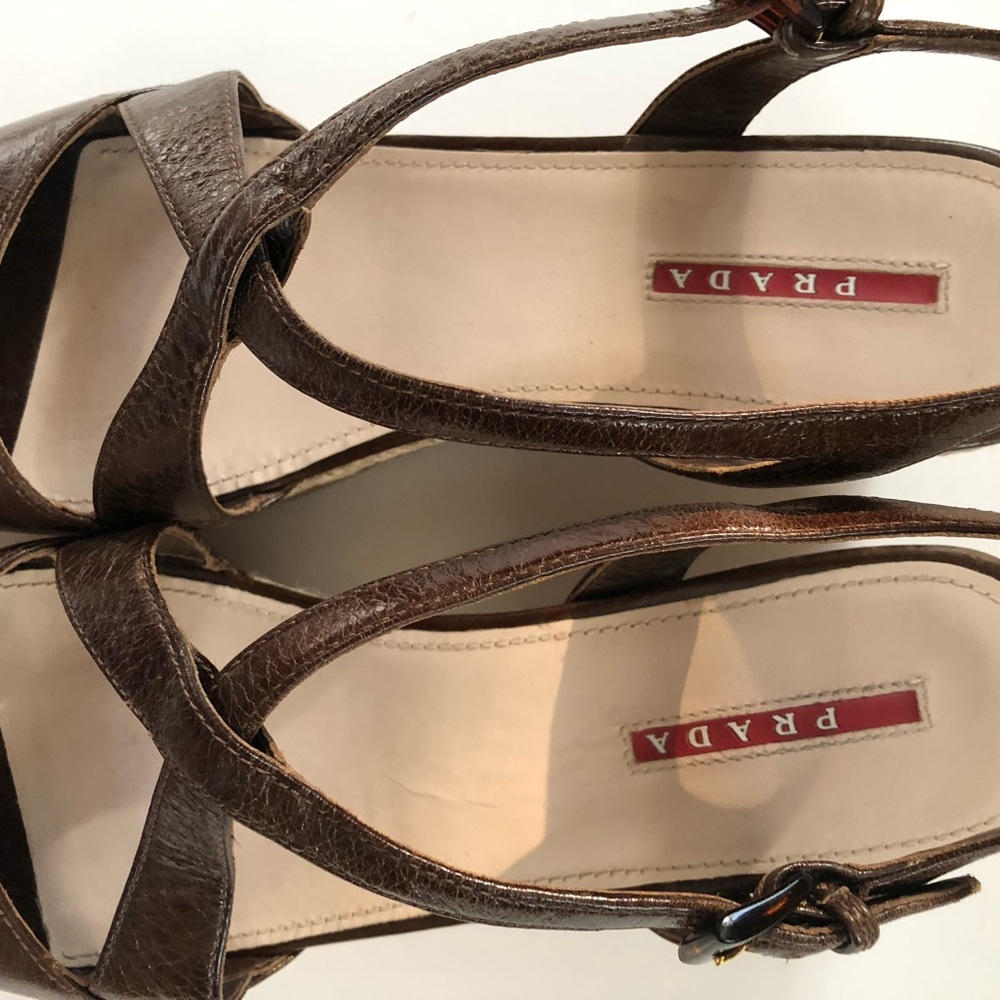 Prada Platform Sandals, size 9.